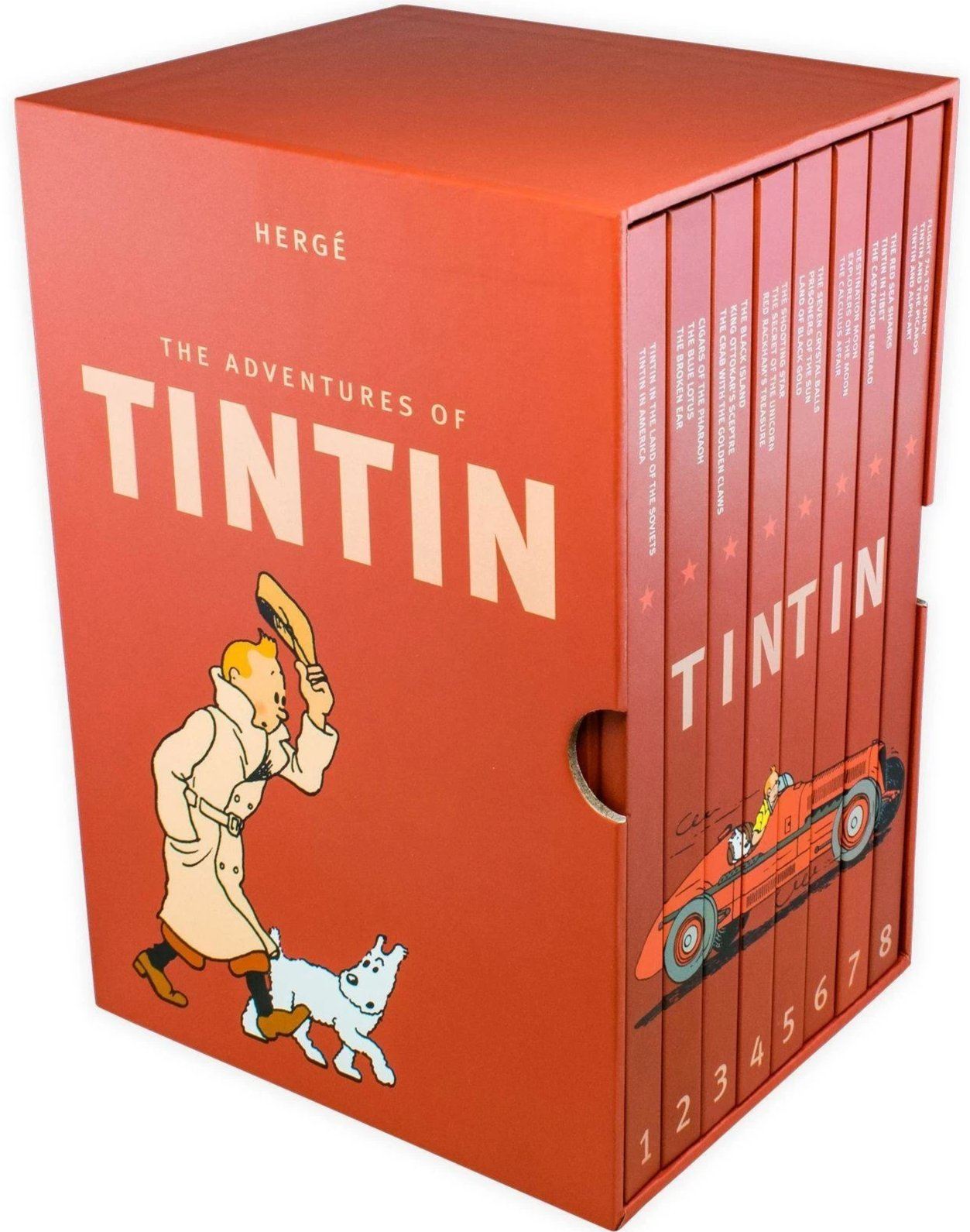 The Adventures of Tintin by Hergé: Compact Edition 8 Books Box Set - Ages  7+ - Hardback