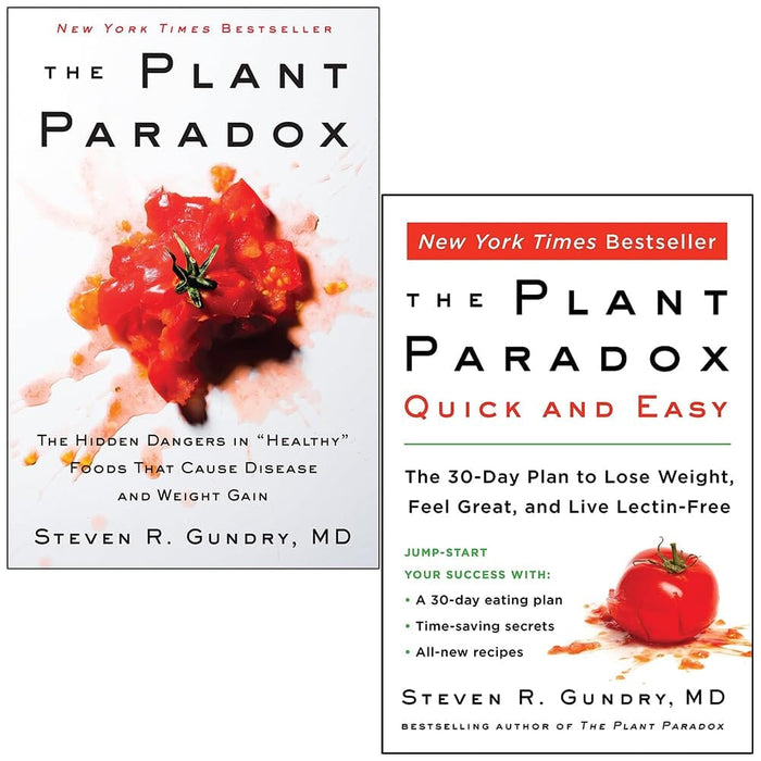 The Plant Paradox & Plant Paradox Quick and Easy: By Dr. Steven R Gundry, MD 2 Books Collection Set - Non Fiction - Hardback/Paperback Non-Fiction HarperCollins Publishers