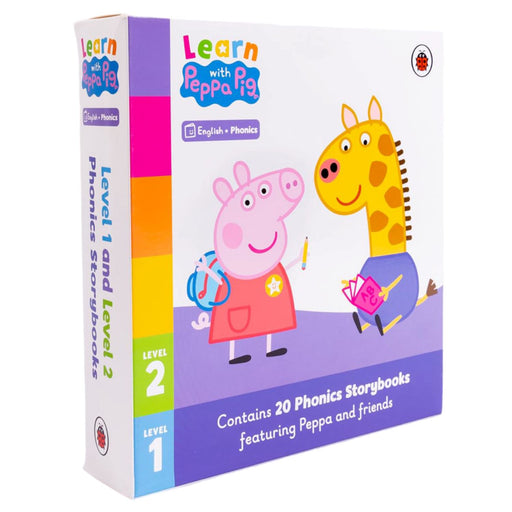 Learn with Peppa Phonics (Level 1 & 2) Set 20 Books Collection Box Set - 3+ - Paperback 3-5 Penguin