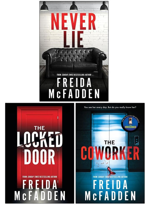 Freida McFadden Collection (The Coworker, The Locked Door & Never Lie) 3 Books Set - Fiction - Paperback