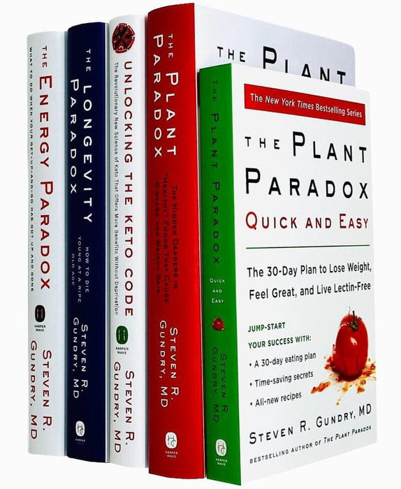 Paradox Collection (Plant, Unlocking the Keto Code, Energy, Longevity & Quick and Easy) 5 Books Set By Dr. Steven R Gundry, MD - Non Fiction - Hardback/Paperback Non-Fiction HarperCollins Publishers