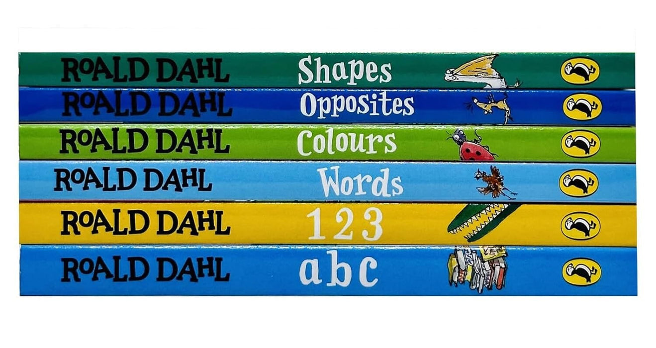 Roald Dahl Lift The Flap Collection (ABC, 123, Colours, Shapes, Words & Opposites) 6 Books Set - Ages 0-5 - Board Book 0-5 Penguin