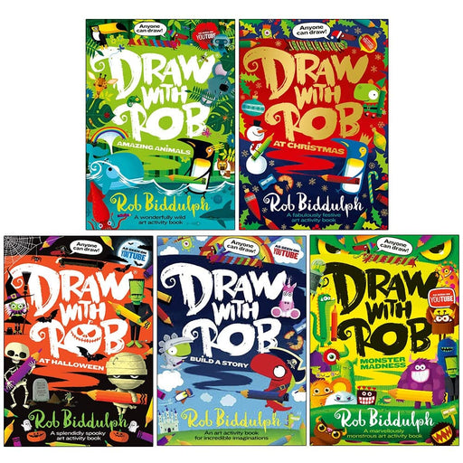 Draw With Rob Series By Rob Biddulph 5 Books Collection Set - Ages 4-10 - Paperback 5-7 HarperCollins Publishers