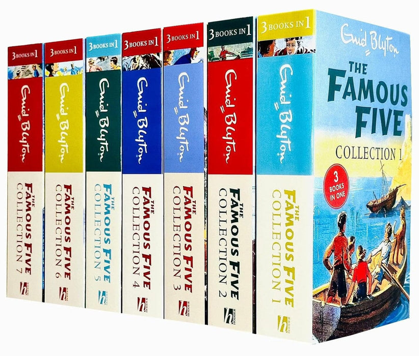 Famous Five 21 Stories (3 Books In 1) Collection 7 Books Set - Ages 9-11 - Paperback 9-14 Hachette