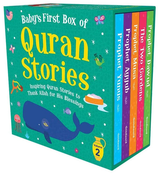 Baby’s First Box of Quran Stories (Volume 2) By Saniyasnain Khan 5 Books Collection Box Set - Ages 0-5 - Board Book 0-5 Good Word Books