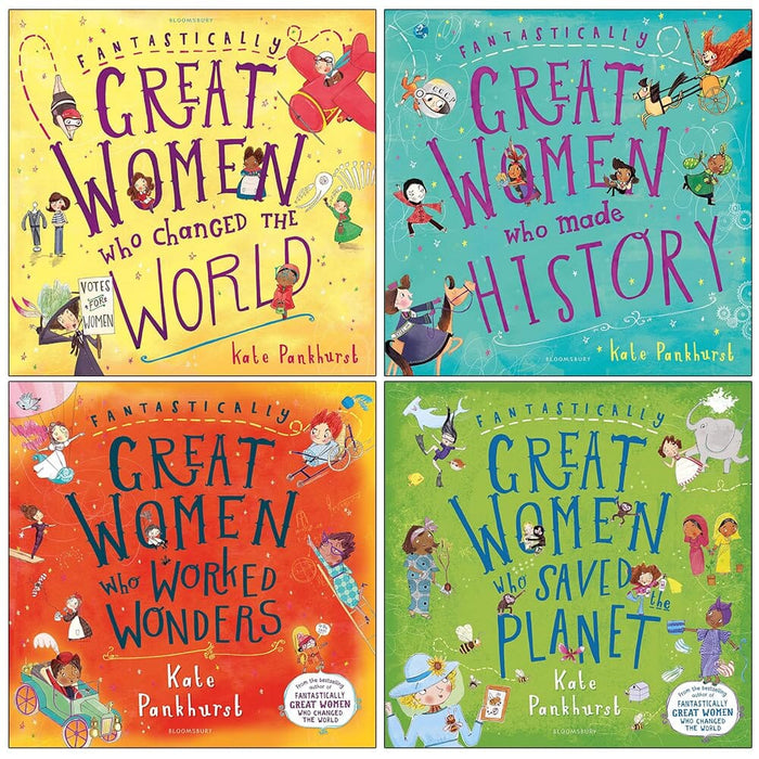 Fantastically Great Women By Kate Pankhurst 4 Books Collection Box Set - Ages 7-9 - Hardback - Kate Pankhurst 7-9 Bloomsbury Publishing PLC