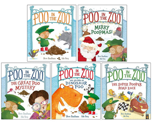 Poo In The Zoo Series By Steve Smallman 5 Books Picture Stories Collection - Ages 3-6 - Paperback 0-5 Little Tiger Press Group