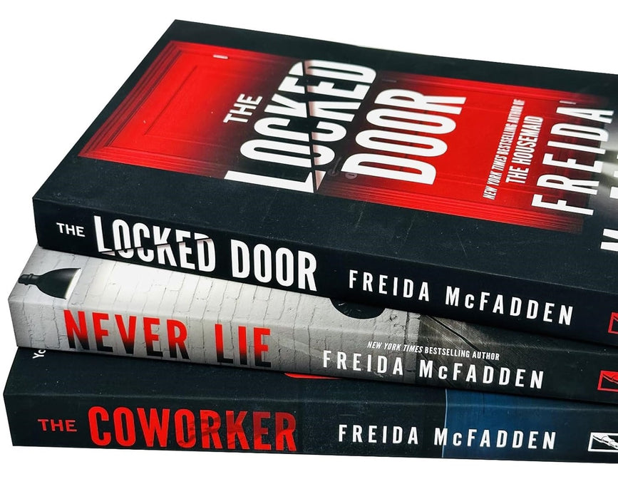 Freida McFadden Collection (The Coworker, The Locked Door & Never Lie) 3 Books Set - Fiction - Paperback