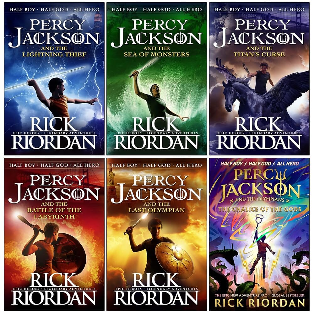 Percy Jackson by Rick Riordan 6 Books Set - Ages 9-14 - Paperback/Hard ...