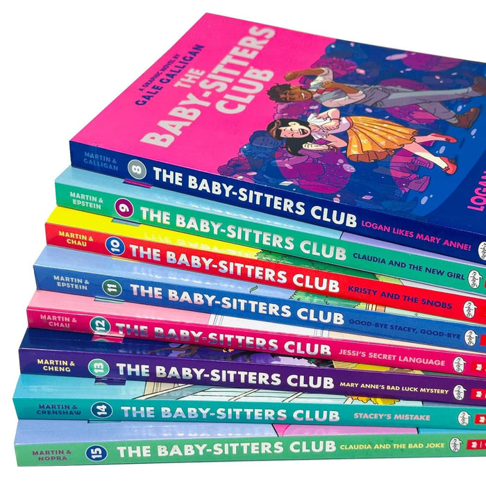 The Baby-Sitters Club Graphic Novels (Book 8-15) by Ann M. Martin: 8 Books Collection Set - Ages 8-12 - Paperback 9-14 Scholastic