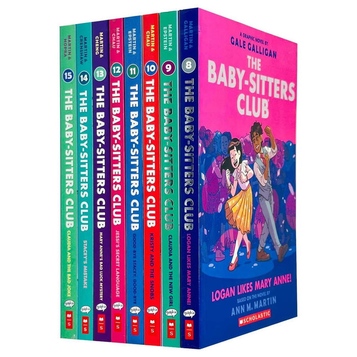 The Baby-Sitters Club Graphic Novels (Book 8-15) by Ann M. Martin: 8 Books Collection Set - Ages 8-12 - Paperback 9-14 Scholastic