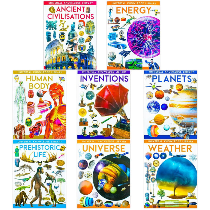 Universal Knowledge Library Series: Science and History 8 Books Collection Set - Ages 7+ - Paperback 7-9 Fox Eye Publishing