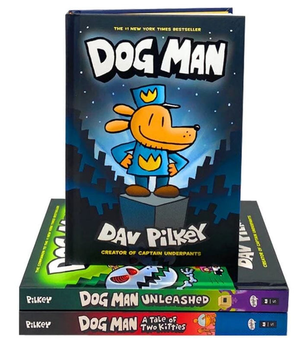 Dog Man: Book 1-3 Graphic Novels by Dav Pilkey 3 Books Collection Box Set - Ages 6-12 - Hardback Graphic Novels Scholastic