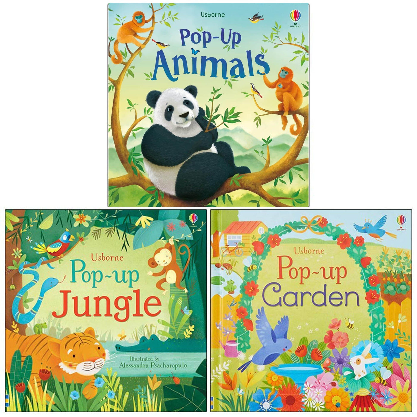 Usborne Pop Up Collection 3 Books Set by Fiona Watt - Ages 0-5 - Board ...