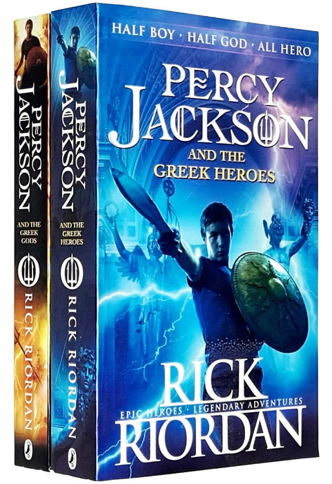 Percy Jackson and the Greek Gods & Heroes by Rick Riordan 2 Books Collection Set - Ages 9+ - Paperback