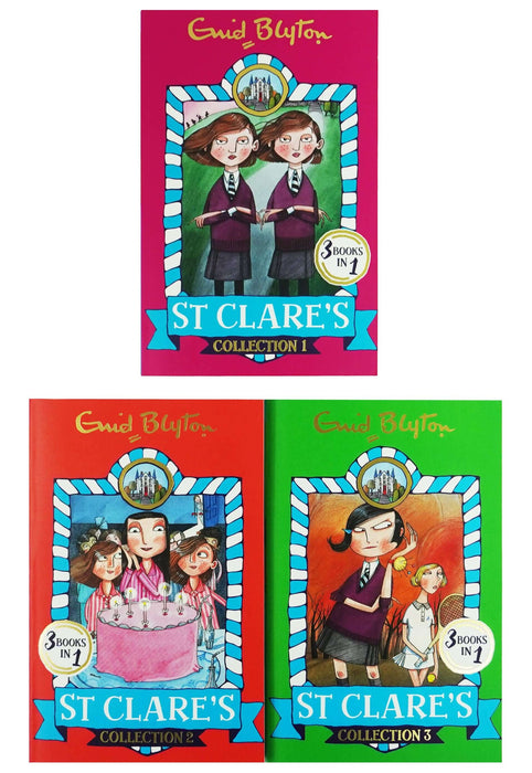 St Clare's Collection By Enid Blyton 9 Books (3 Books in 1) Collection Set - Ages 9-11 - Paperback