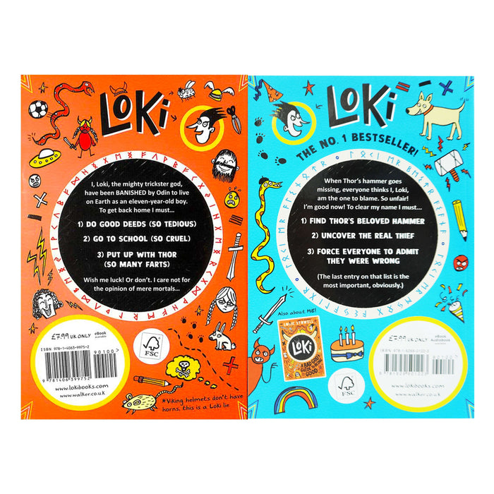 Loki: A Bad God’s Guide Series by Louie Stowell: 2 Books Collection Set - Ages 8-11 - Paperback 9-14 Walker Books Ltd