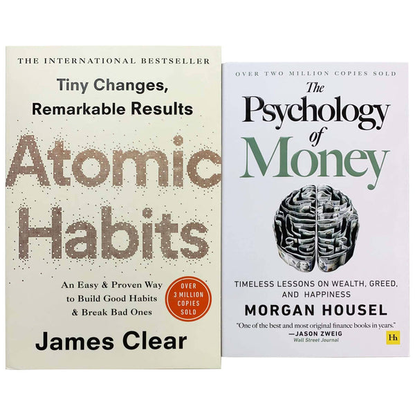 Atomic Habits by James Clear and The Psychology of Money by Morgan Hou —  Books2Door