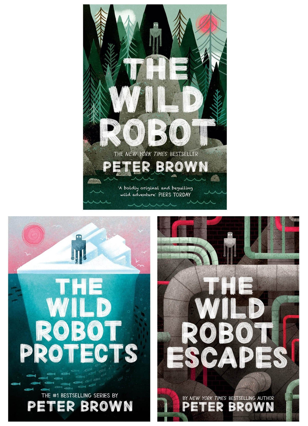 The Wild Robot Series By Peter Brown 3 Books Collection - Age 7-10 - P ...