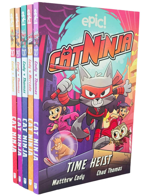 Cat Ninja Series 5 Books Collection Set - Ages 7-12 - Paperback Graphic Novels Andrews McMeel Publishing