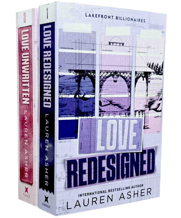 Lakefront Billionaires Series By Lauren Asher (Love Redesigned & Love Unwritten) 2 Books Collection Set - Fiction - Paperback Fiction Hachette