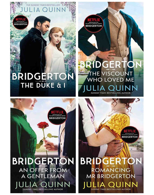 The Bridgerton Series by Julia Quinn Books 1-4 Collection 4 Books Set - Fiction - Paperback Fiction Hachette