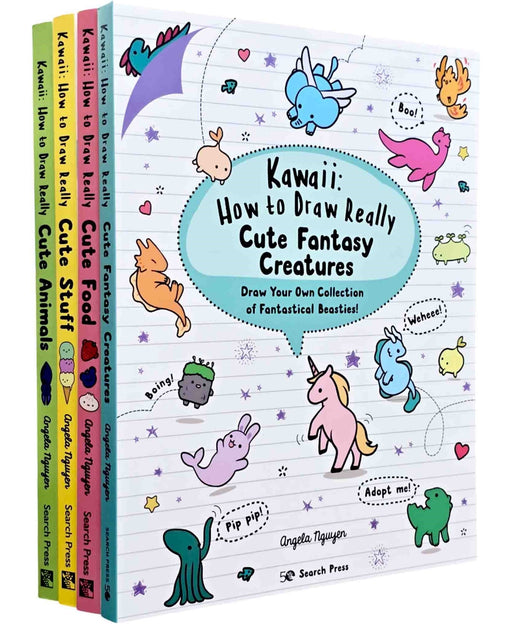 Kawaii: How to Draw Series By Angela Nguyen 4 Books Collection Set - Non Fiction - Paperback Non-Fiction Quarto Publishing Ltd