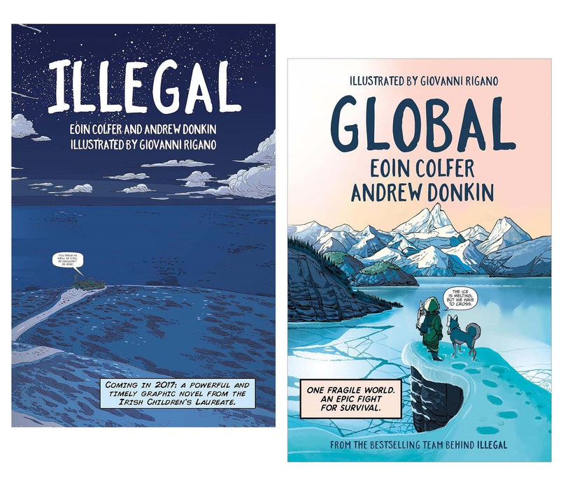 illegal & Global by Eoin Colfer & Andrew Donkin Graphic Novels 2 Books Collection Set - Ages 9-11 - Paperback Graphic Novels Hachette