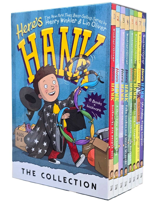 Here's Hank Series By Henry Winkler & Lin Oliver 8 Books Collection Box Set - Ages 6-8 - Paperback 7-9 Penguin