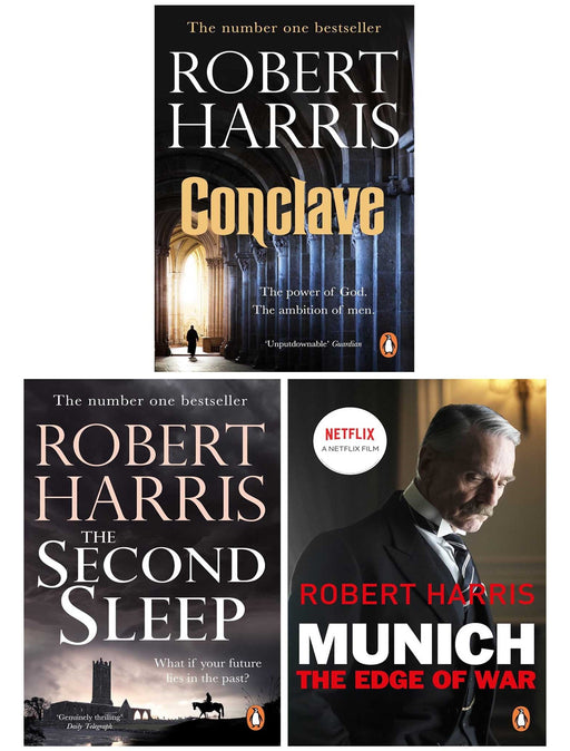 Robert Harris Collection (Conclave, The Second Sleep & Munich: The Edge Of War) 3 Books Set - Fiction - Paperback Fiction Penguin