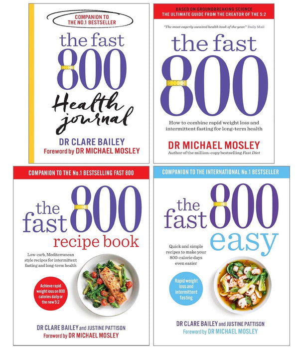 The Fast 800 Collection (The Fast 800, Health Journal, Easy & Recipe Book) by Dr Michael Mosley 4 Books Set - Non Fiction - Paperback Non-Fiction Short Books Ltd