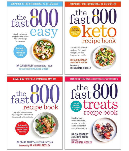 The Fast 800 Collection (Treats Recipe, Keto Recipe, Easy & Recipe Book) by Dr Michael Mosley 4 Books Set - Non Fiction - Paperback Non-Fiction Short Books Ltd