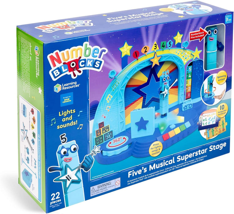 Learning Resources Numberblock Five’s Magical Superstar Stage - Age 3+ 3-5 Learning Resources