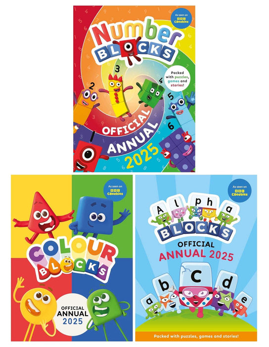 Numberblocks, Colourblocks & Alphablocks Annual 2025 By Sweet Cherry Publishing: 3 Books Collection Set - Ages 3-5 - Hardback 0-5 Sweet Cherry Publishing