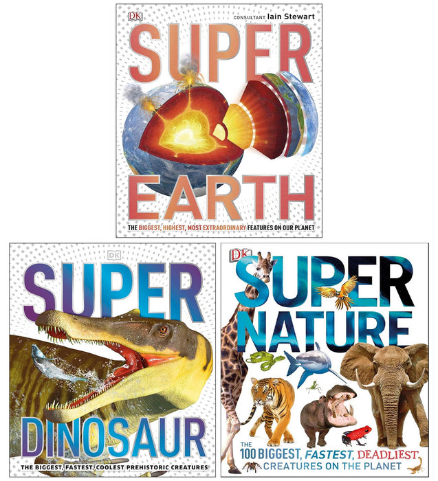 The Super Encyclopedia Collection By DK (Nature, Earth & Dinosaur) 3 Books Collection Set - Ages 9-12 - Paperback