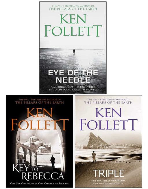 Ken Follett Collection (Eye of the Needle, The Key to Rebecca & Triple) 3 Books Set - Fiction - Paperback Fiction Pan Macmillan