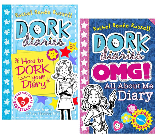 Dork Diaries OMG All About Me Diary! & 3 ½ How to Dork Your Diary: by Rachel Renee Russell 2 Books Collection Set - Ages 9+ - Paperback 9-14 Simon & Schuster