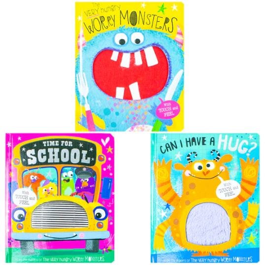 The Very Hungry Worry Monsters Touch and Feel Library Collection By Rosie Greening: 3 Books Set - Ages 3+ - Board Book 0-5 Make Believe Ideas