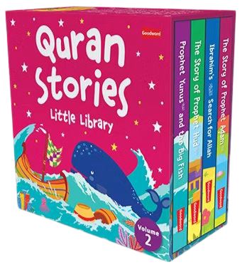 Quran Stories Little Library (Vol. 2) By Saniyasnain Khan 4 Books Collection Box Set - Ages 0-5 - Board Book 0-5 Good Word Books