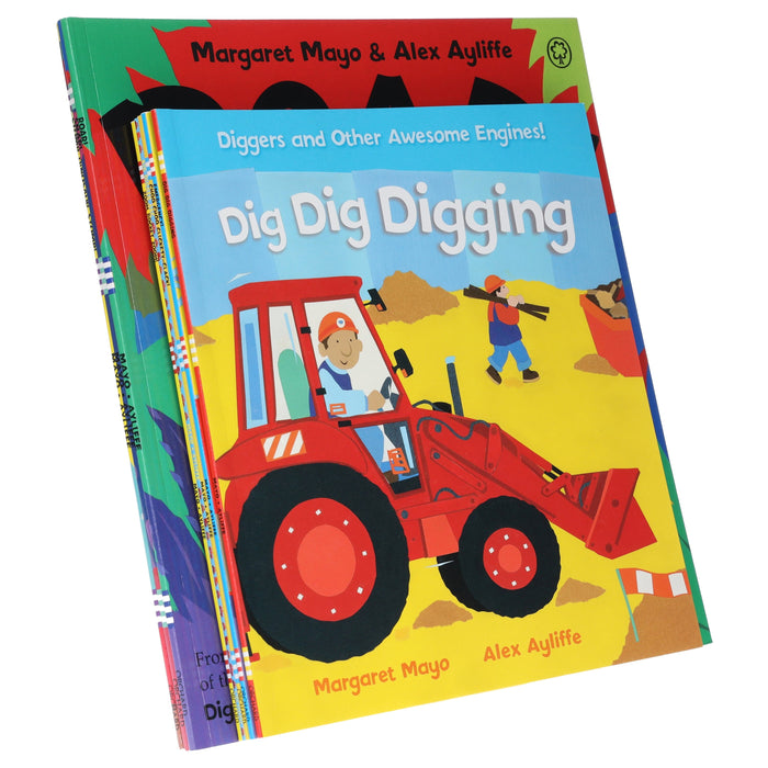 Awesome Engines & On The Go Series By Margaret Mayo 8 Books Collection Set - Ages 3-11 - Paperback 0-5 Hachette