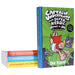 Captain Underpants Full Colour illustrated Series by Dav Pilkey: 4 Books Collection Set - Ages 7-11 - Paperback Graphic Novels Scholastic