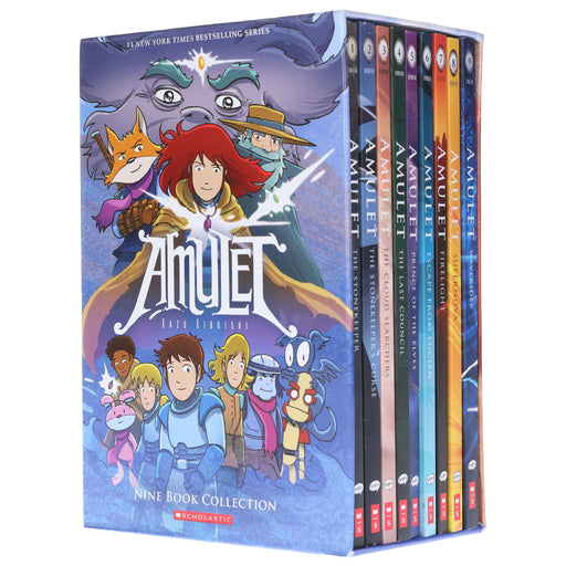 Amulet Series By Kazu Kibuishi 9 Books Collection Graphic Novel Box Set - Age 8-12 - Paperback Graphic Novels Scholastic