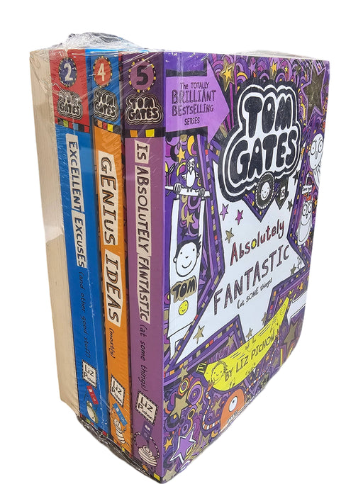 Damaged - Tom Gates Series by Liz Pichon 1,2,4 & 5 Collection 4 Books Set - Ages 9-14 - Paperback 9-14 Scholastic