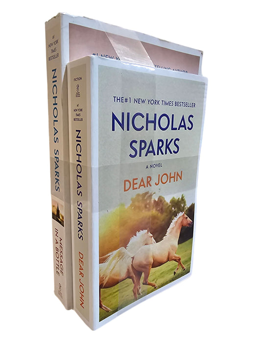 Damaged - Nicholas Sparks Collection 2 Books Set (Dear John, Message In A Bottle) - Adult - Paperback Fiction Grand Central Publishing