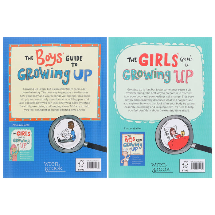 The Boys' & Girls' Guide to Growing Up by Phil Wilkinson & Anita Naik 2 Books Collection Set - Ages 9-11 - Paperback 9-14 Wren & Rook