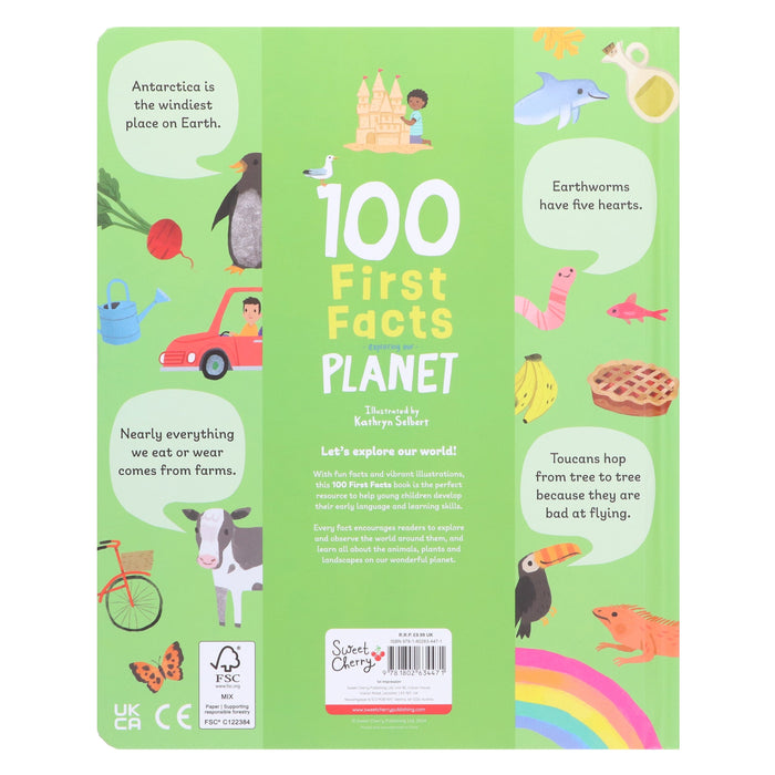 100 First Facts: Exploring our Planet Picture Book By Sweet Cherry Publishing - Ages 5-7 - Board Book 5-7 Sweet Cherry Publishing