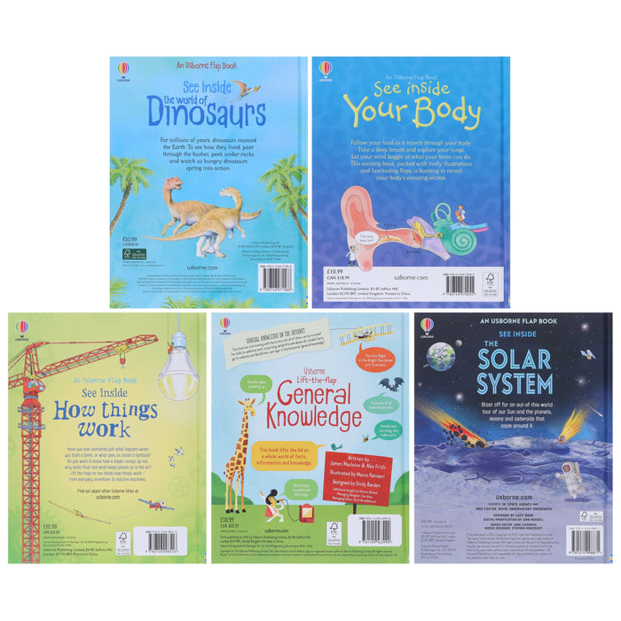 Usborne Lift The Flap See Inside Series Collection 1: 4 Books Set - Ages 6+ - Board Book 7-9 Usborne Publishing Ltd