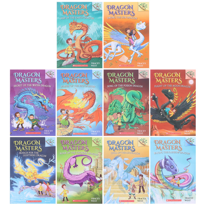 Dragon Masters Series (Book 1-10) By Tracey West 10 illustrated Books Collection Set - Ages 6-9 - Paperback 7-9 Scholastic