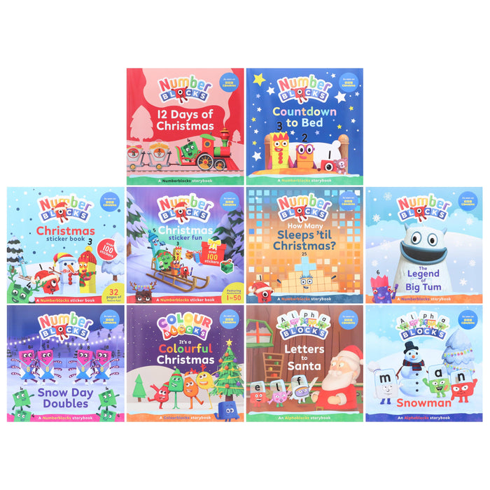 Numberblocks, Alphablocks and Colourblocks Christmas Countdown Collection 10 Books Set - Ages 3+ - Paperback 0-5 Sweet Cherry Publishing