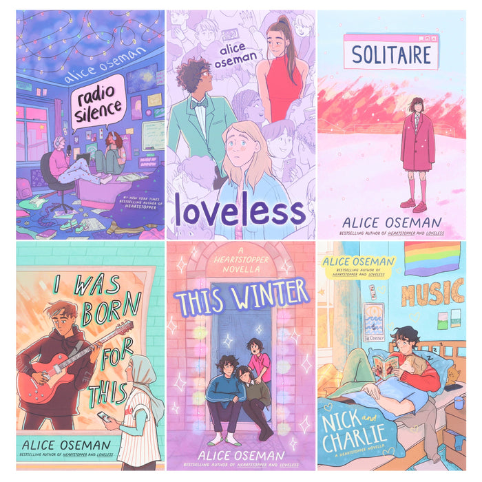 Alice Oseman 6 Books Collection Box Set (Solitaire, Radio Silence, I Was Born For This, Loveless, Nick and Charlie, This Winter) - Ages 13+ - Paperback Fiction HarperCollins Publishers